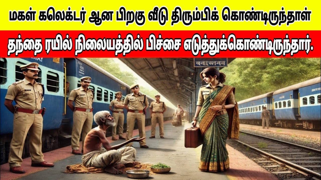 மகள் மாவட்டஆட்சியராகி வீடு திரும்பி கொண்டிருந்தபோது,​​வயதான தந்தை ரயில் நிலையத்தில் பிச்சை எடுத்தார்