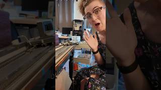 Still better than hand knitting with lace yarn 🧶 #knitting #machineknitting #yarn #crafts