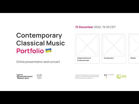 Preview image for the video "Contemporary Classical Music Portfolio Ukraine: Online Presentation and Concert" - YouTube video player.