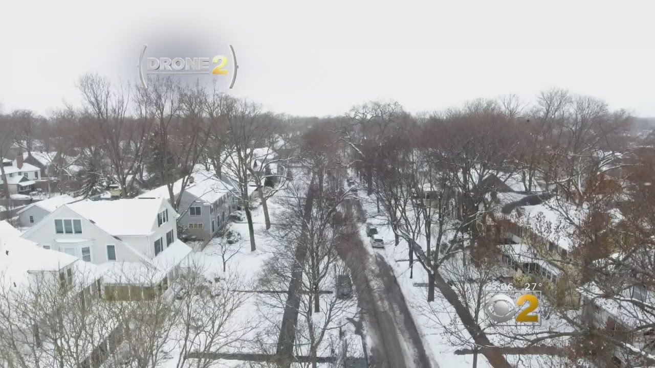 Drone 2: Evanston, From Shoveling To Sledding 2017's Mid-March Snow