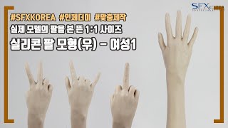 Sfxkorea 인체모형 실리콘 팔 모형우 - 여성1와이어 내장