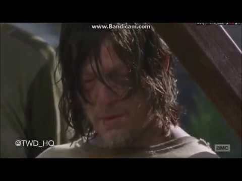 Daryl blinking "EAST" in Morse code - The Walking Dead season 7 episode 4 - Service