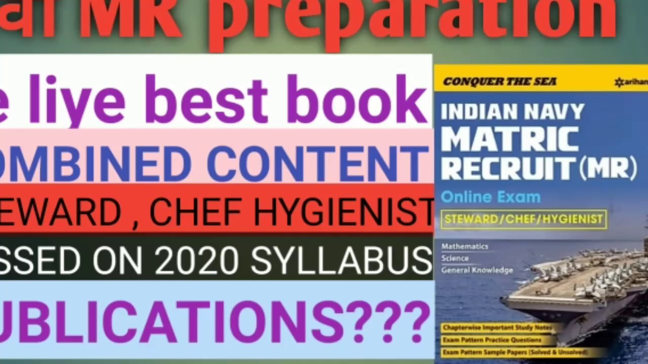 Best book For Indian Navy MR 2020 Batch preparation