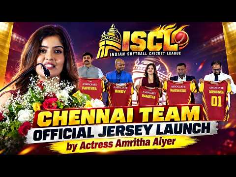 Indian Softball Cricket League (ISCL) – Chennai Team official Jersey Launch by Actress Amritha Aiyer