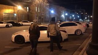 Driving RX7 to freezing cold late night car meet!!
