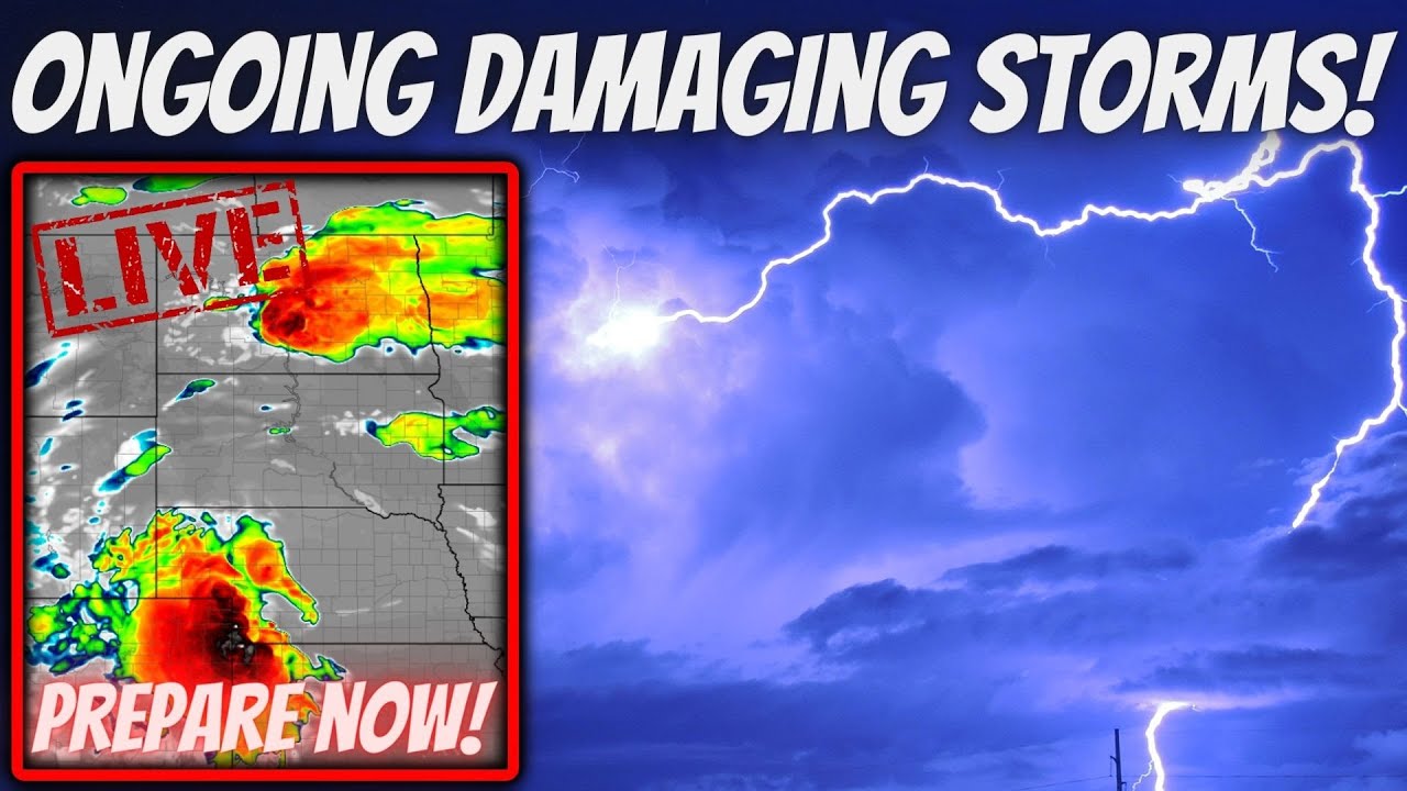 🔴BREAKING - Very Large Hail & Widespread Damaging Winds Ongoing! Live ...
