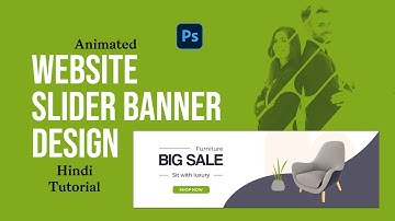 GIF Animation banner design tutorial in photoshop for Website |Animated Website slider banner design