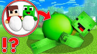 Mikey is PREGNANT With TWINS Kids JJ and Mikey  in Minecraft Maizen