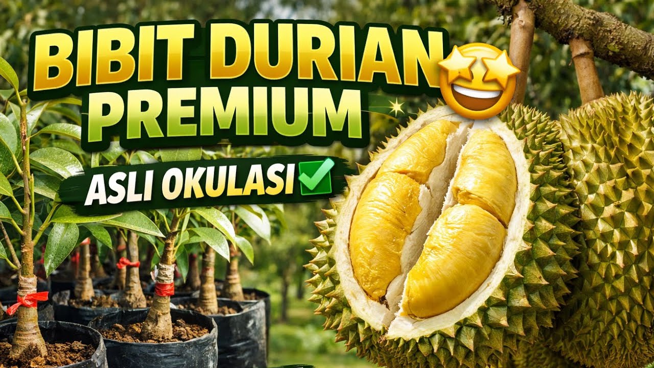 BIBIT DURIAN PREMIUM🤩ASLI OKULASI✅DIJAMIN BERBUAH LEBAT‼️😁