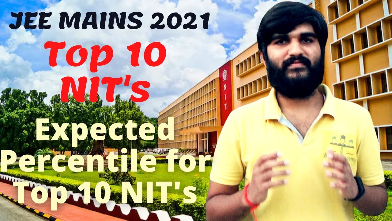 JEE Main 2021 | Safe Score for TOP 10 NITs in 2021 | TOP 10 NITs Percentile Cutoff | 