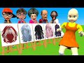Scary Teacher 3D vs Squid Game Draw Hair Squid Girl Beautiful or Error Challenge 5 Times Challenge