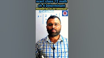 class 12 math ch 4 determinant using properties #ncert || properties of determinant #shorts #viral