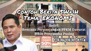 Example of a News Text (5W 1H) by Adik Simba about the Economy: PPKM Indonesia