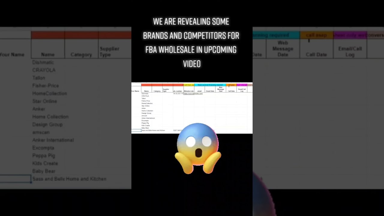 REVEALING SOME BRANDS & COMPETITORS IN UPCOMING VIDEO 