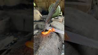 The process of making manual grass cleaning tools (rimbas)⚒️⚒️