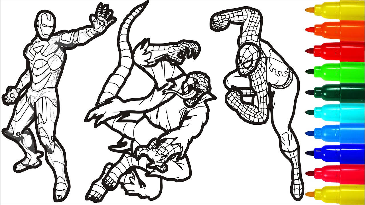 880  Coloring Pages Hulk And Spiderman  Best HD