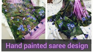 Hand painted saree design... screenshot 2