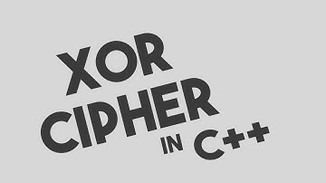 XOR Cipher Encryption and Decryption in C++