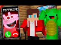 How scary PEPPA PIG.EXE JJ and Mikey UNDER HIS BED in minecraft! Challenge from Maizen!