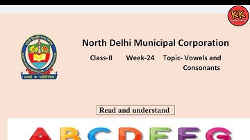 Class 2 English Week 24 Topic Vowels And Consonants (03/12/20) Knowledge Kingdom Class 2nd Worksheet