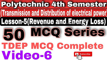 TDEP mcq question Video-6 | tdep complete | polytechnic 4th semester | transmission mcq question
