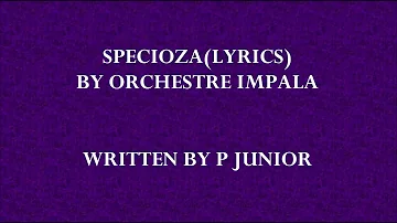 SPECIOZA (LYRICS) BY ORCHESTRE IMPALA