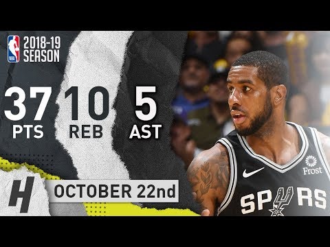 LaMarcus Aldridge Full Highlights Spurs vs Lakers 2018.10.22 - 37 Pts, 5 Ast, 10 Reb!