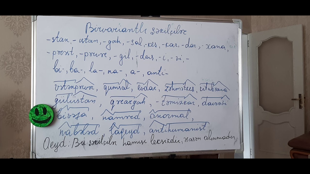 5.Birvariantlı şəkilçilər