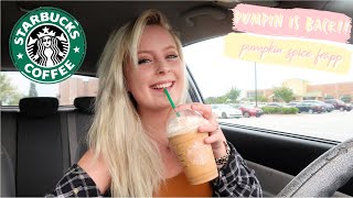 PUMPKIN IS BACK! || PUMPKIN SPICE COFFEE FRAPPUCCINO || STARBUCKS || FIRST IMPRESSION