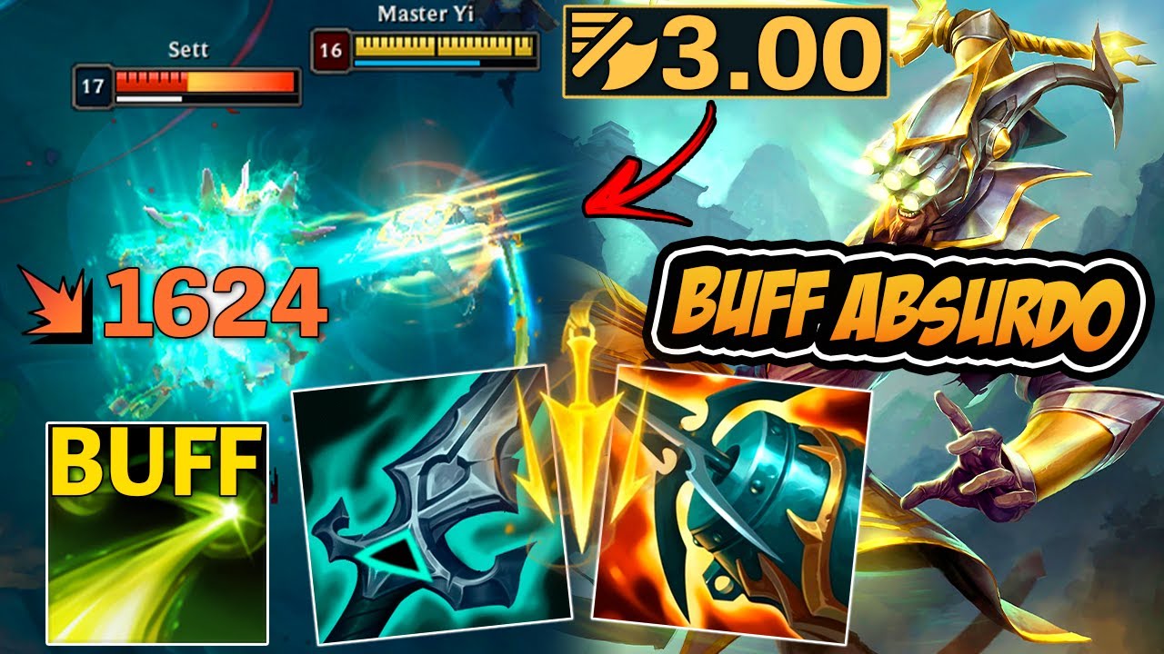 MASTER YI RECEBEU UM SUPER BUFF NO ''Q" E TÁ MUITO QUEBRADO COM ESSA BUILD