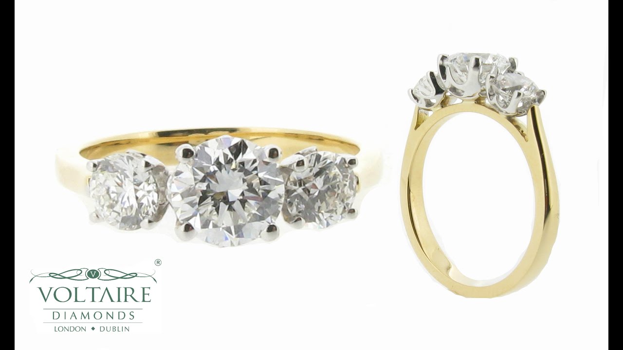 Graduated Three Stone Engagement Ring In Yellow Gold Er 1043 You Graduated Three Stone Engagement Ring In Yellow Gold Er 1043