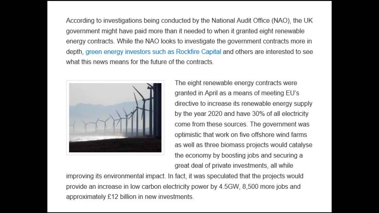 Rockfire Investment Management Looks for Renewable Energy Projects to Move Forward Despite NAO Skept