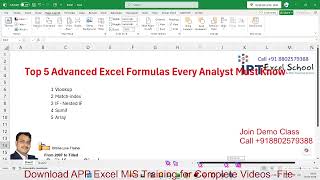 Top 5 Advanced Excel Formulas Every Analyst Must Know