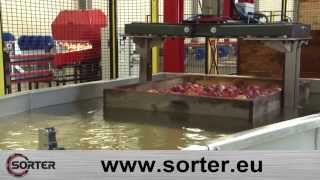 Robot for unloading - straight bin submerging