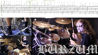 BURZUM - War - drum cover (notation, transcriptions, score, sheets)