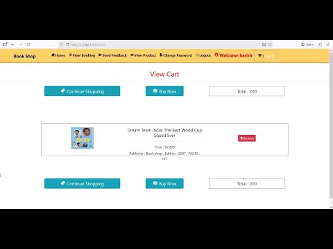 Online Book Shop Project using Python Django