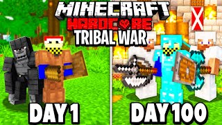 I Survived 100 Days in a HARDCORE Tribal WAR!