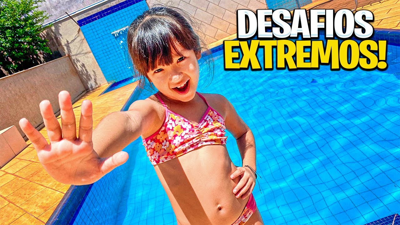 5 DESAFIOS DIFÍCEIS NA PISCINA!!!