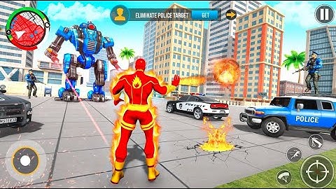 Fire Hero Robot Rescue Mission - Android Gameplay