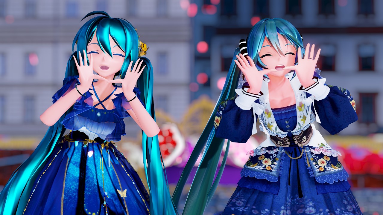 MMD】2人のミクさんで『Hand in Hand 』「初音ミク/Sour式改変Night