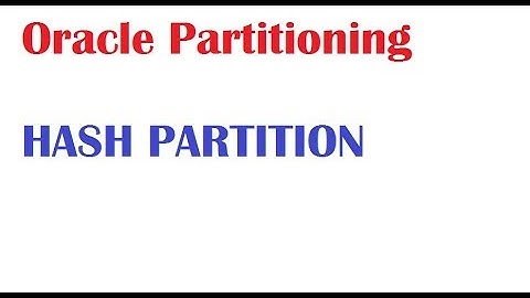 What is a Hash Partition in Oracle