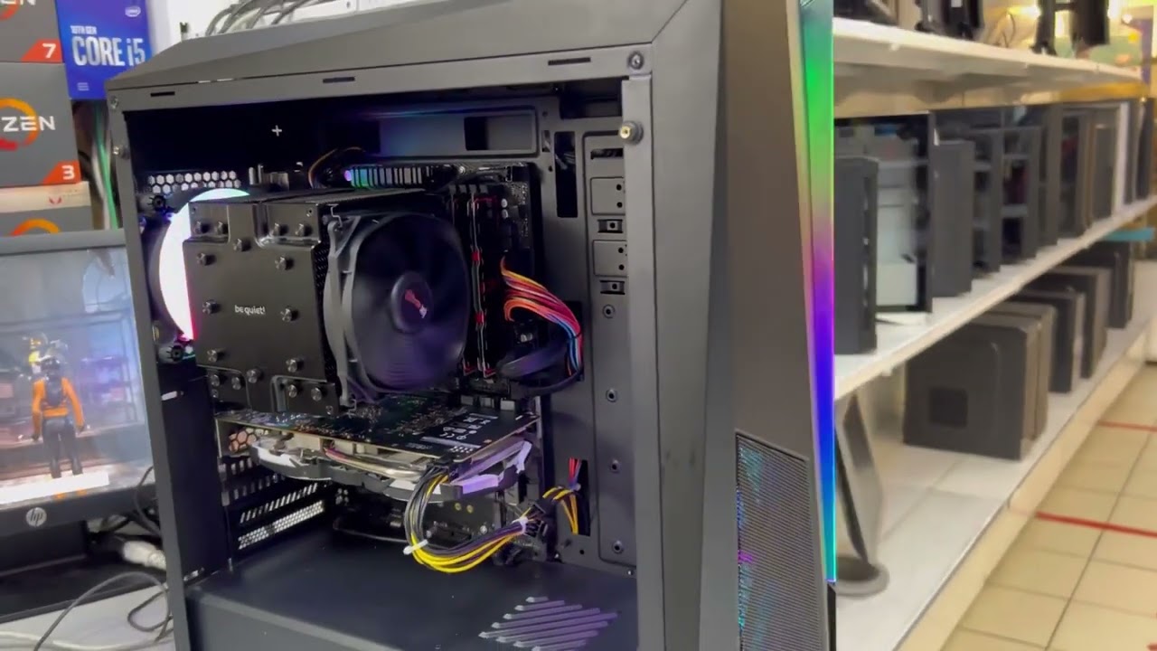 78500₽, AMD Ryzen5 3600 + Radeon RX 570 4Gb, b450, 16Gb, ssd 240Gb, 600W, Azza Thor 320DH