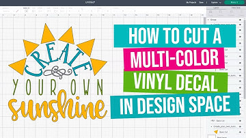 How to Cut Multi-Color Vinyl Decals in Cricut Design Space | Beginner Cricut Tutorial