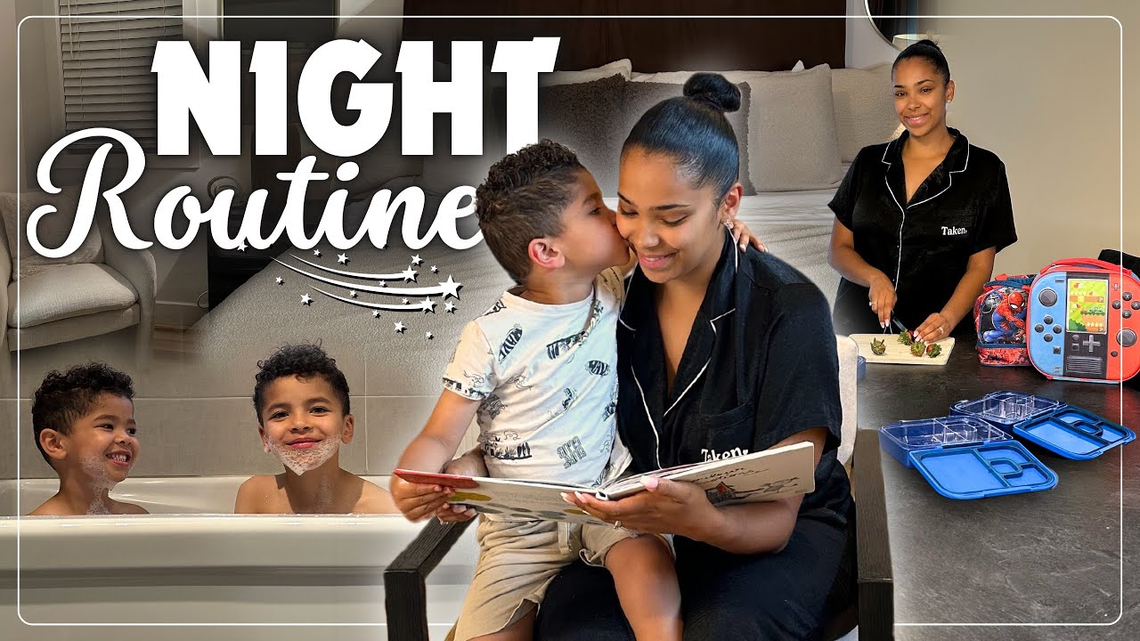 🌙NIGHT ROUTINE maman & enfants // une SURPRISE pour Mahdi 🎂🎉
