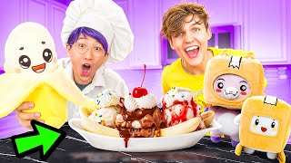 Download lagu LANKYBOX TRIES COOKING BANANA SPLIT ICE CREAM! (COOKING COMPETITION!)