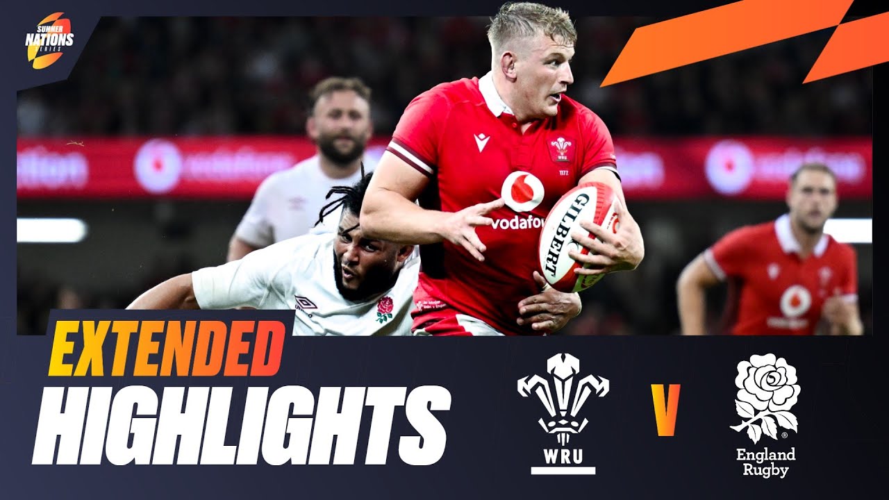 POWERFUL PERFORMANCE 🏋️/u200d♂️ Wales v England Extended Highlights Summer Nations Series