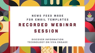 Recorded Webinar News Feed Made for Email Templates