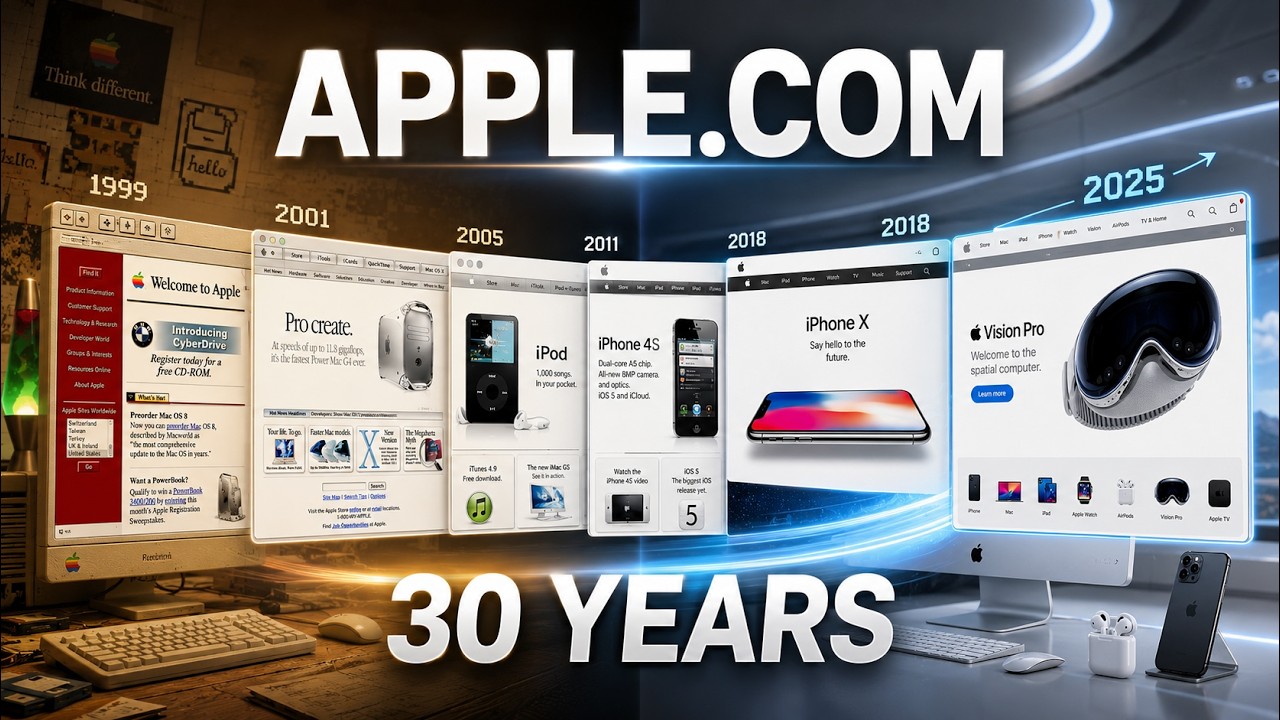 Apple Website Evolution: 1996 to 2026 - YouTube