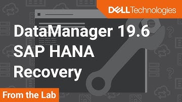 SAP HANA recovery using PowerProtect Data Manager Self-Service Restore