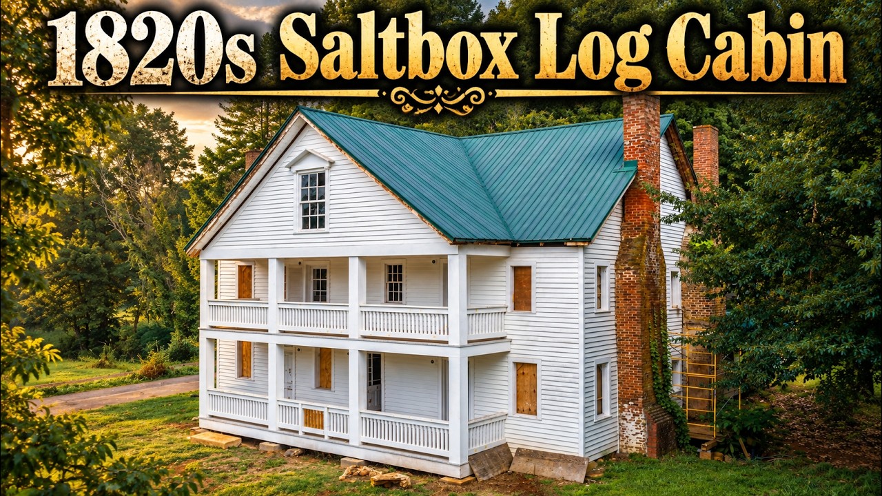 Inside a Rare 1820s Saltbox Log Cabin that Became Something Else